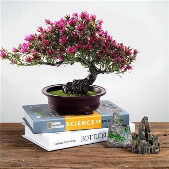 2 Pack Artificial Bonsai Tree, Small Fake Plants Decor, Indoor Faux Potted Plant - Picture 6 of 6